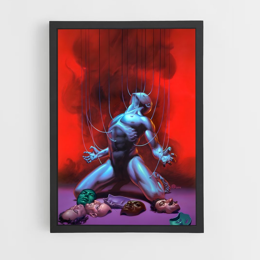 Poster Masque d'Araignée – affiche Art spatial (vue 2)